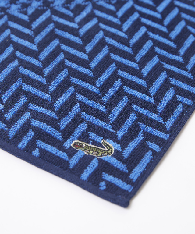 千鳥柄 切り替え ハンカチ【日本製】