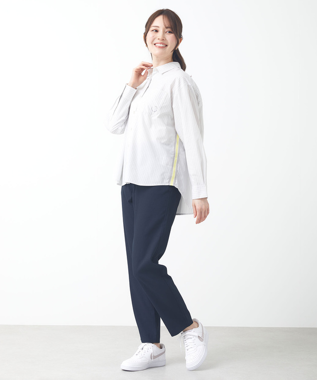 サイドライン ストライプ ブラウス
