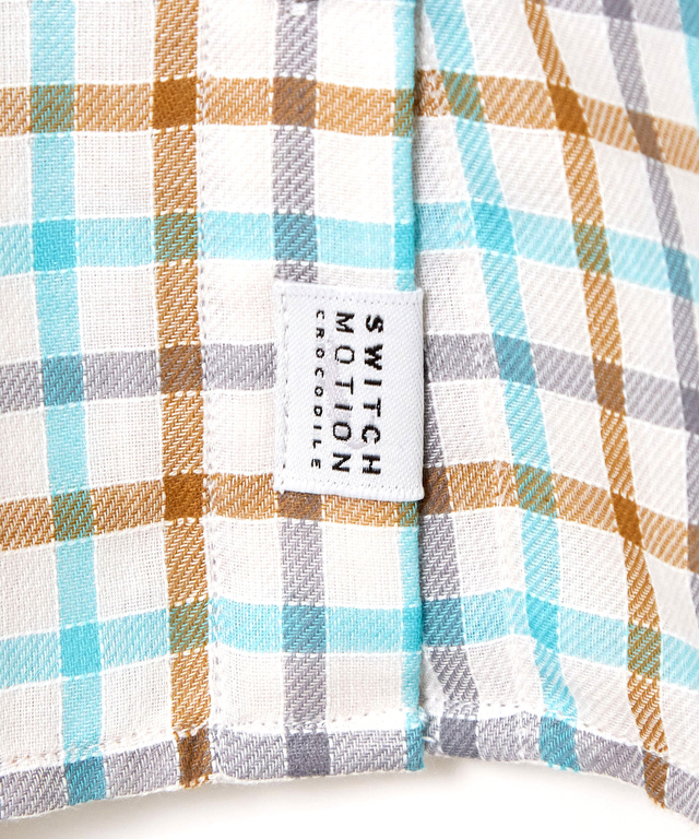 ダブルガーゼ チェック柄 ブラウス