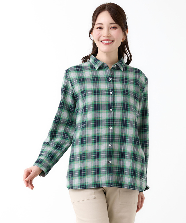 ポケット付き コットン 接結起毛  ブラウス