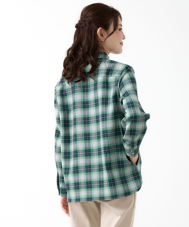 ポケット付き コットン 接結起毛  ブラウス