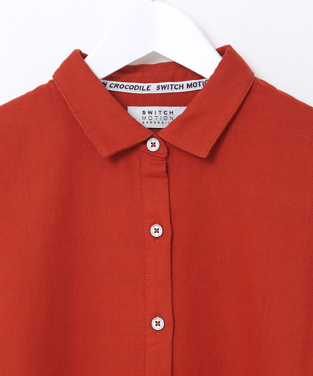 ポケット付き コットン 接結起毛  ブラウス