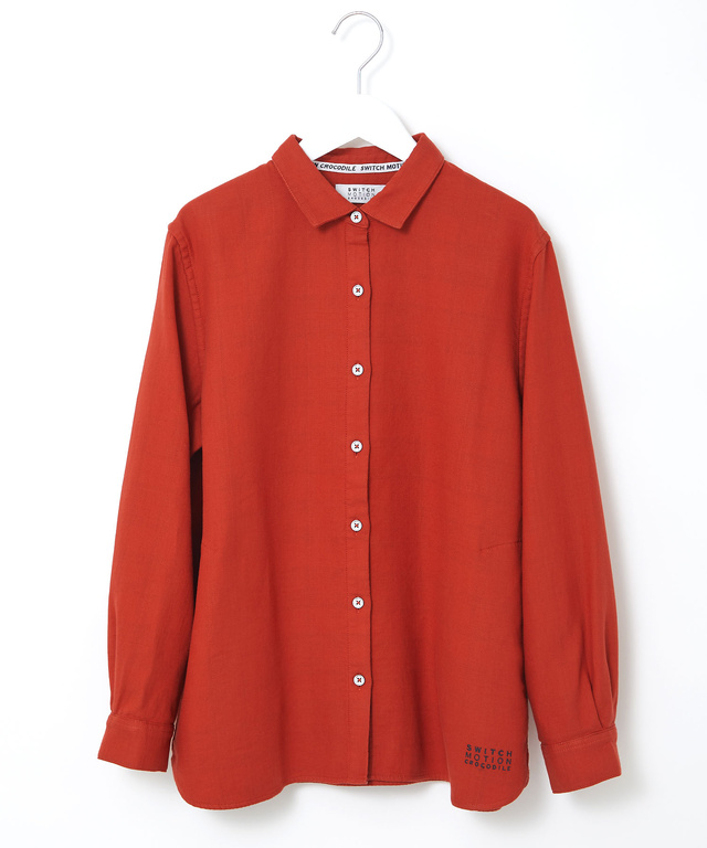 ポケット付き コットン 接結起毛  ブラウス