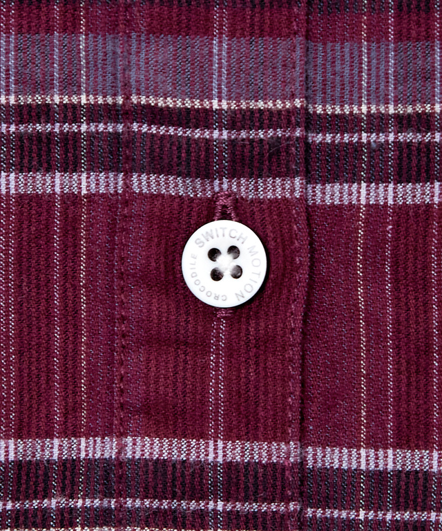 微起毛ピケ チェック柄 ブラウス