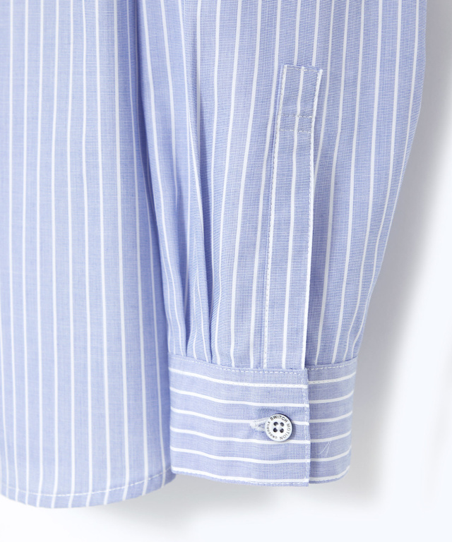 コットンブロード ストライプ柄 ブラウス