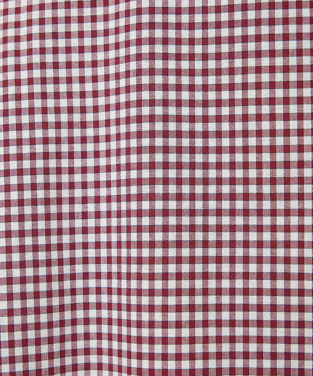 ラウンドカラー ギンガムチェック柄 ブラウス