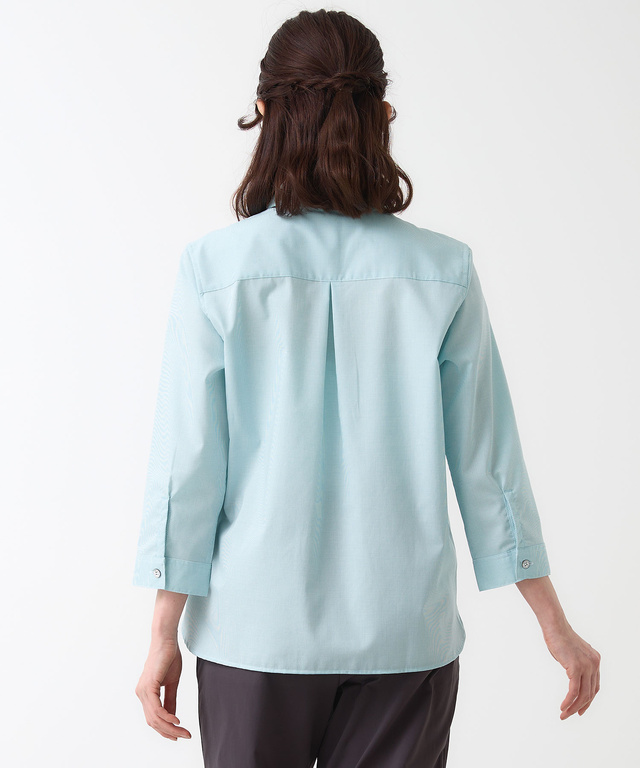 ノンアイロン コットン 7分袖 ブラウス【シワになりにくい】