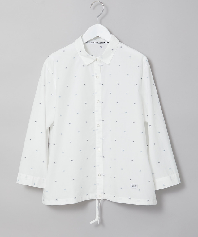 ロゴ ジャカードドビー ブラウス