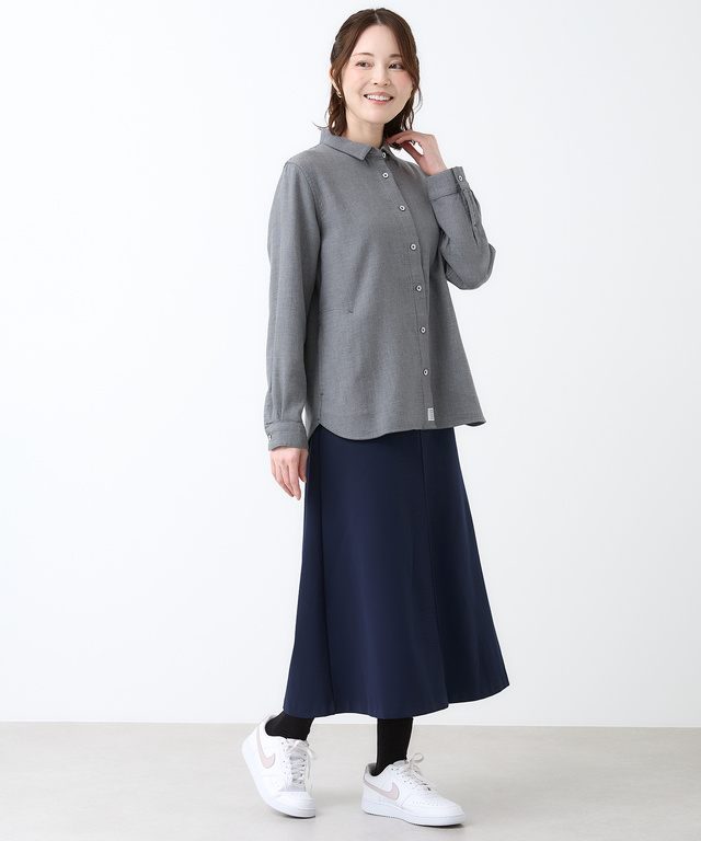 接結起毛 配色ブラウス