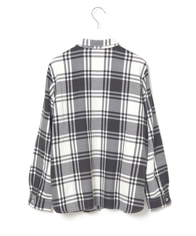 接結起毛 配色ブラウス