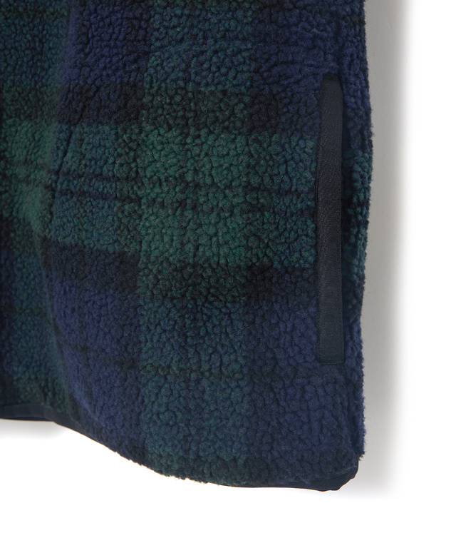 チェック柄 フリース パーカ【洗濯機洗いOK】