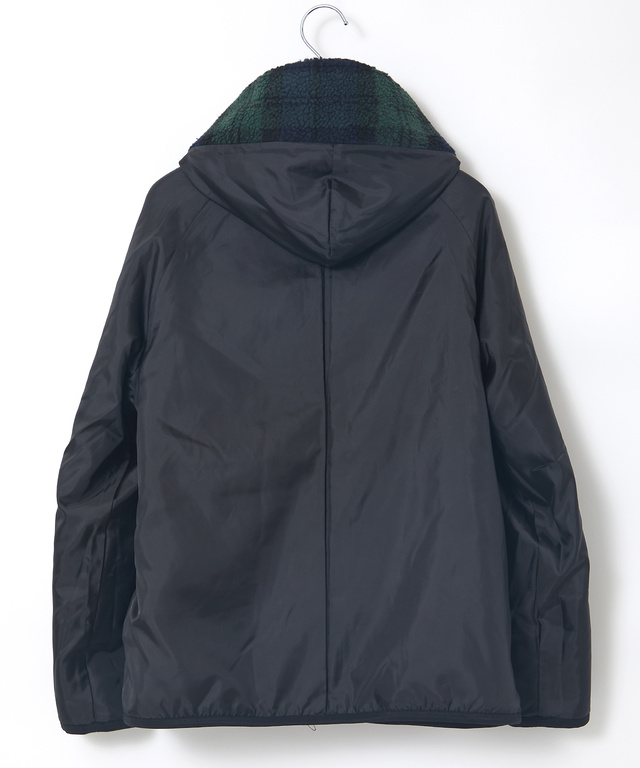 チェック柄 フリース パーカ【洗濯機洗いOK】