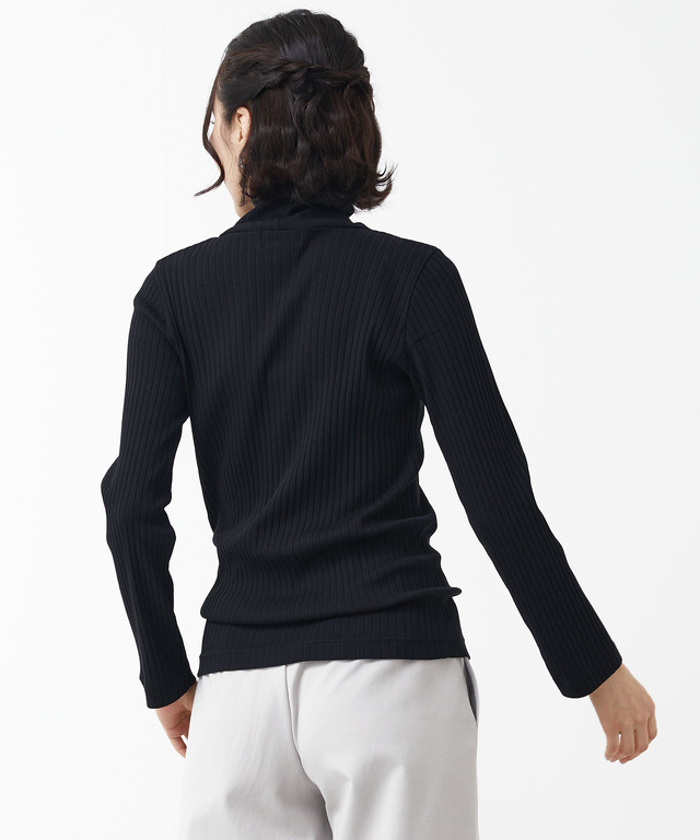 リブ メローハイネック カットソー