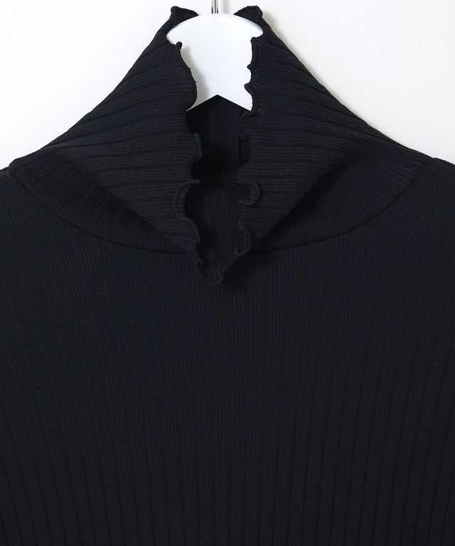 リブ メローハイネック カットソー