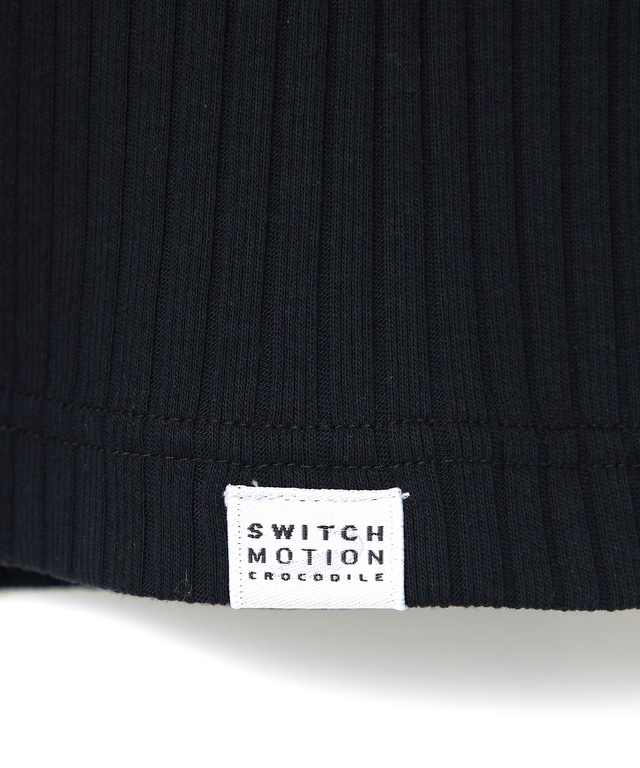 リブ メローハイネック カットソー