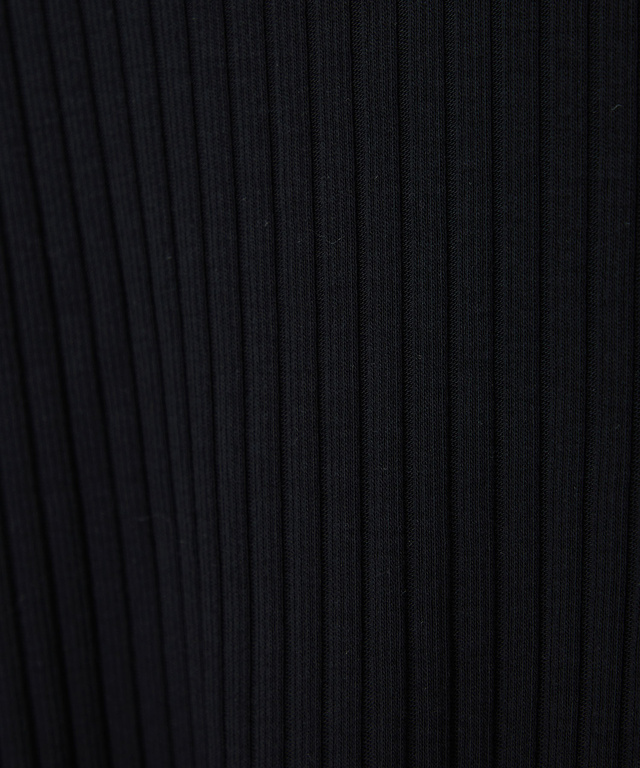 リブ メローハイネック カットソー