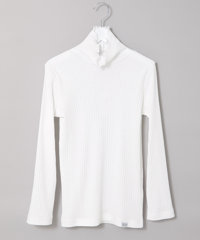 リブ メローハイネック カットソー