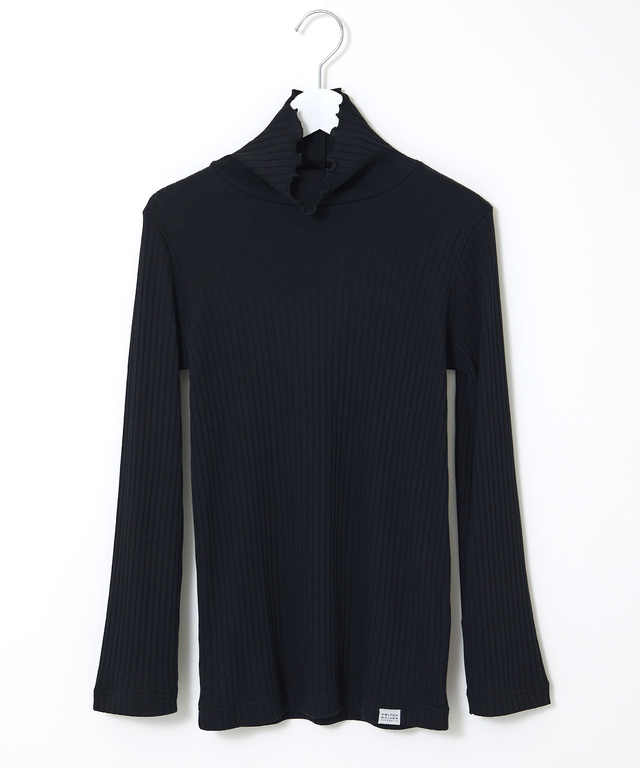 リブ メローハイネック カットソー