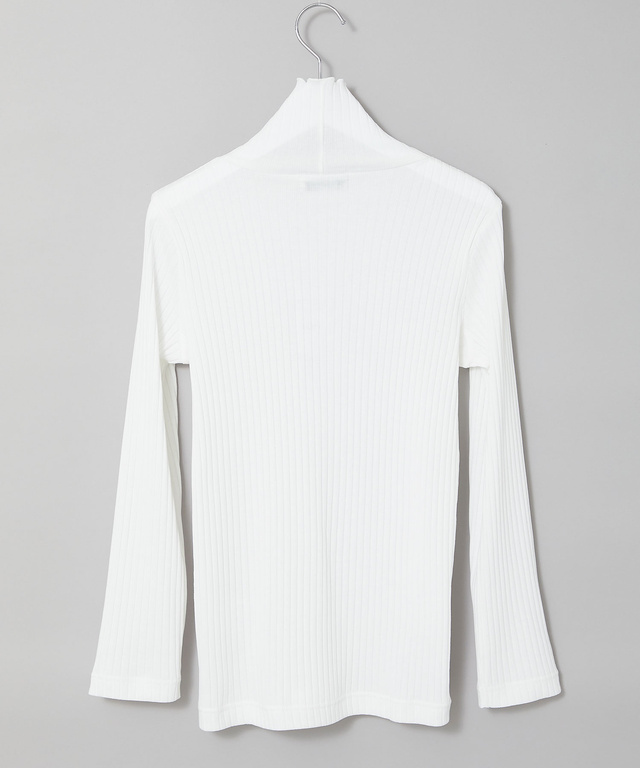 リブ メローハイネック カットソー