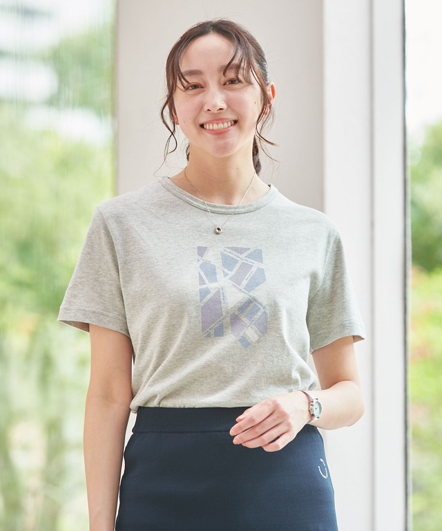 天竺 プリント 半袖Tシャツ