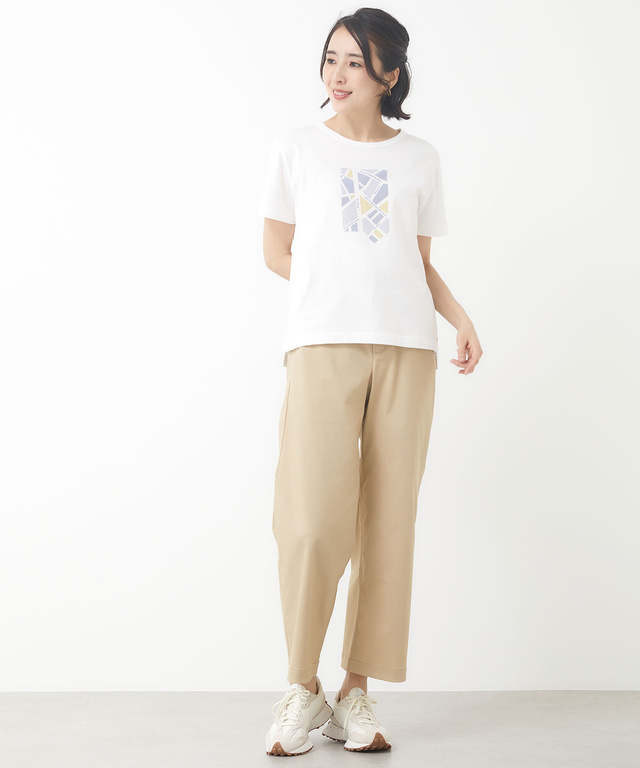 天竺 プリント 半袖Tシャツ