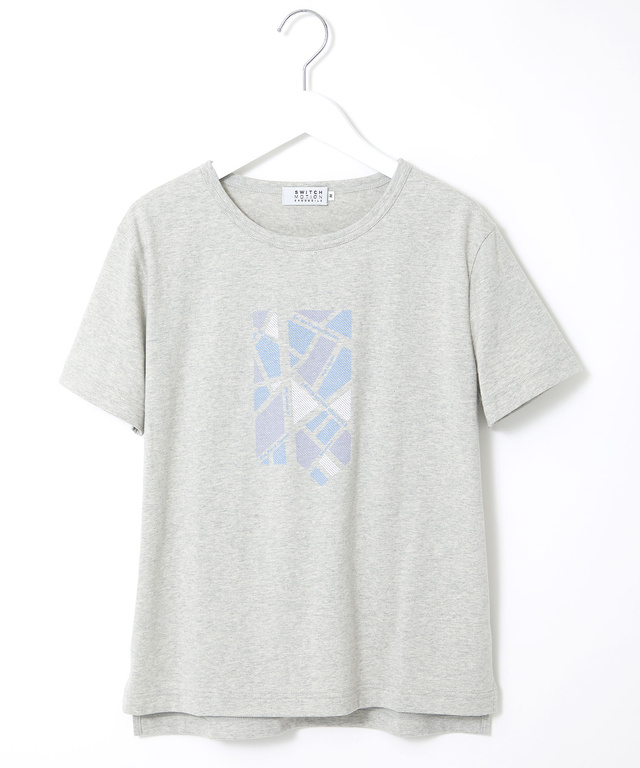 天竺 プリント 半袖Tシャツ