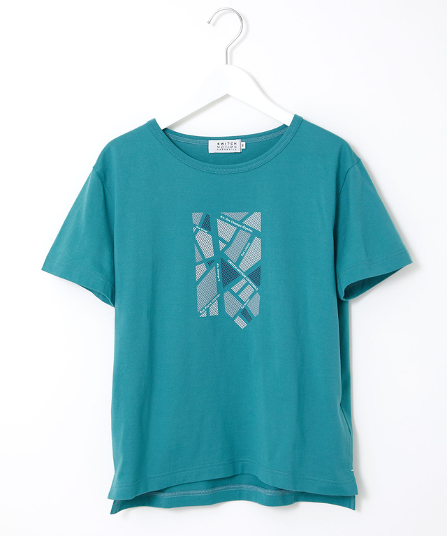 天竺 プリント 半袖Tシャツ