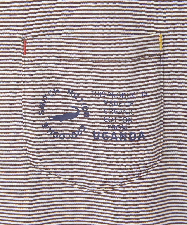 クルーネック プリント Tシャツ【ウガンダオーガニックコットン】