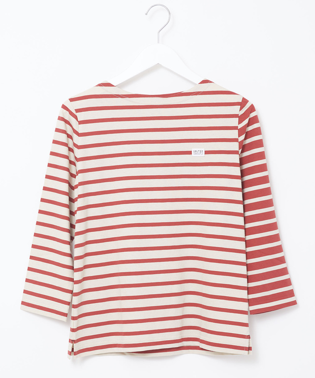 スノーコットン ボーダー 七分袖Tシャツ【接触冷感】