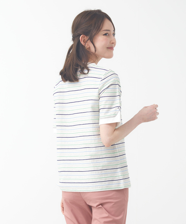 ジャカード ボーダー Tシャツ