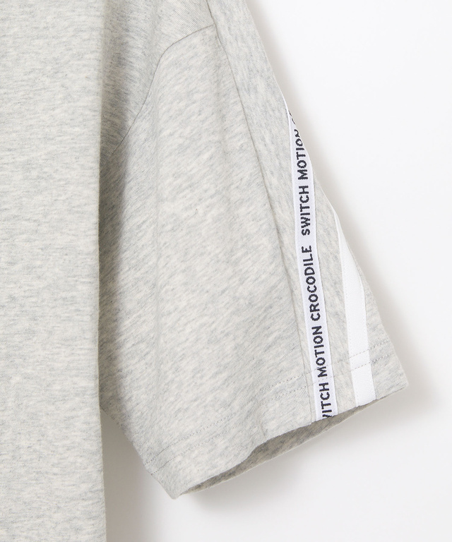 天竺 ロゴテープ 5分袖 Tシャツ【吸汗速乾】