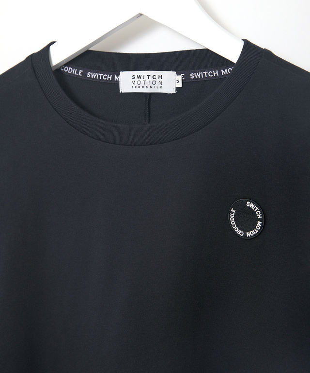 天竺 ロゴテープ 5分袖 Tシャツ【吸汗速乾】