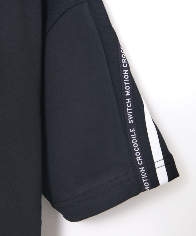 天竺 ロゴテープ 5分袖 Tシャツ【吸汗速乾】