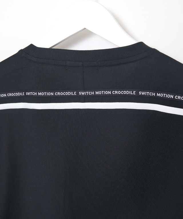 天竺 ロゴテープ 5分袖 Tシャツ【吸汗速乾】