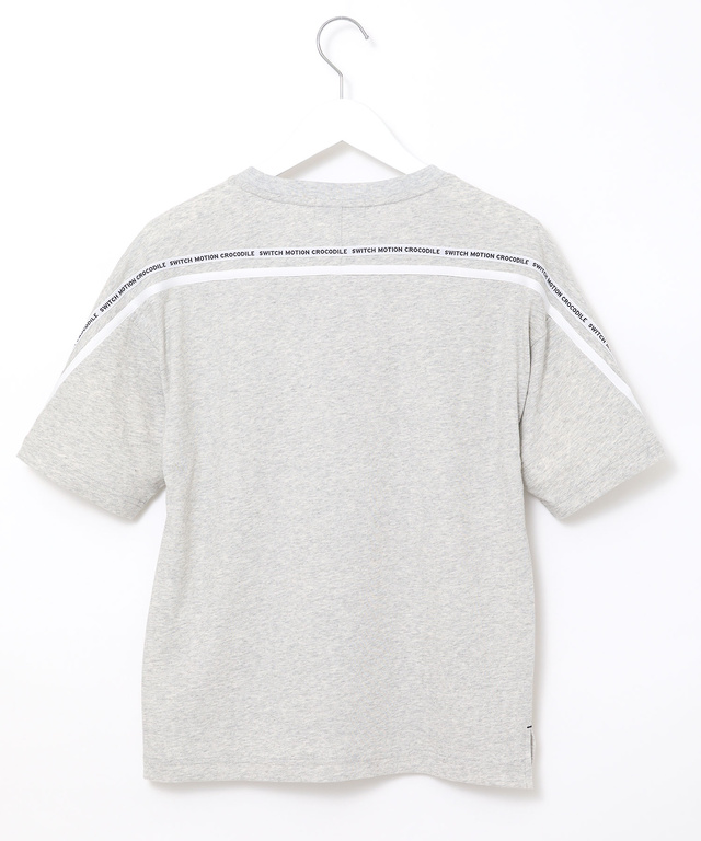 天竺 ロゴテープ 5分袖 Tシャツ【吸汗速乾】