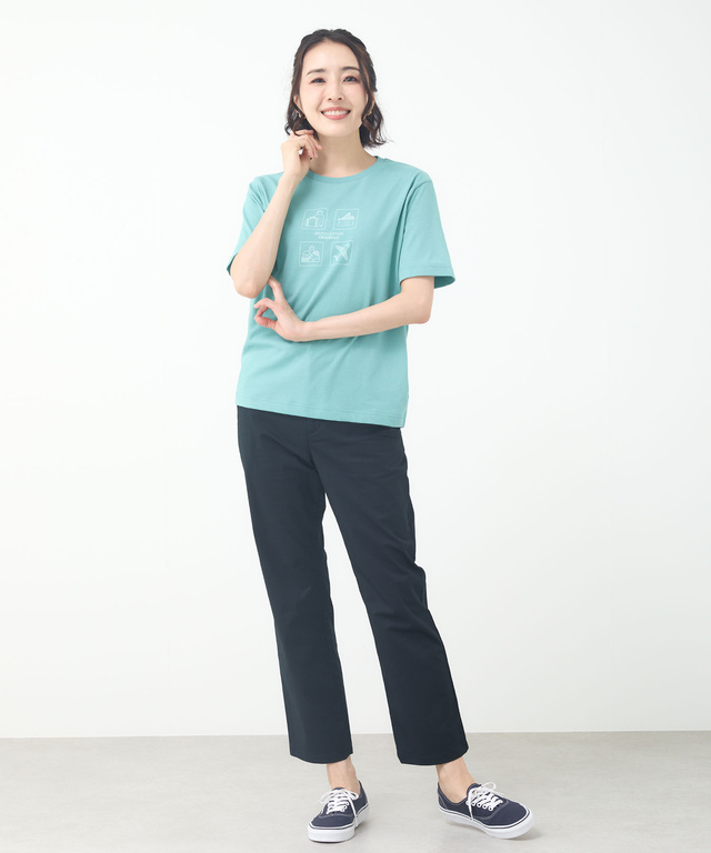アイコンプリント クルーネック Tシャツ【吸汗速乾】
