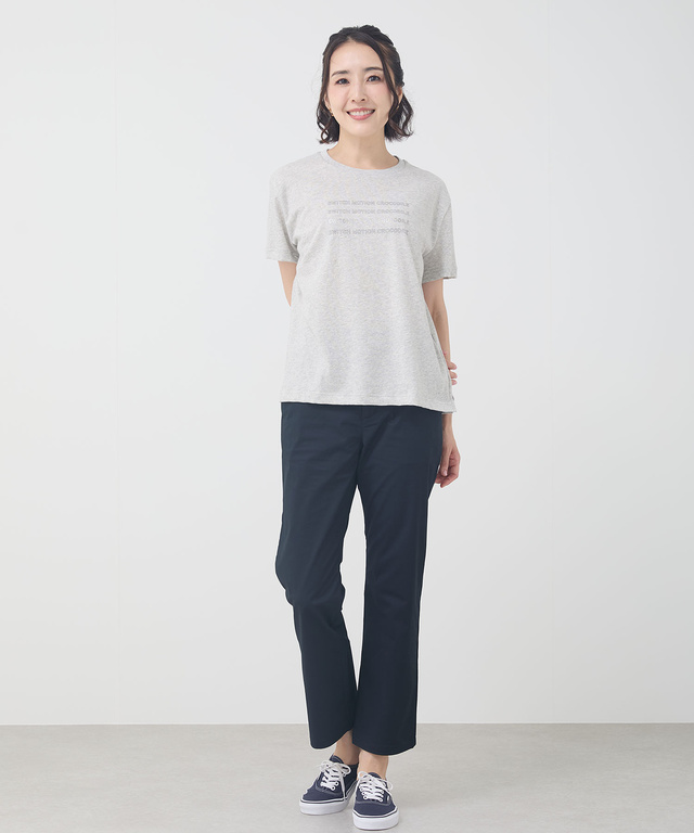 ロゴプリント クルーネック Tシャツ 【吸汗速乾】