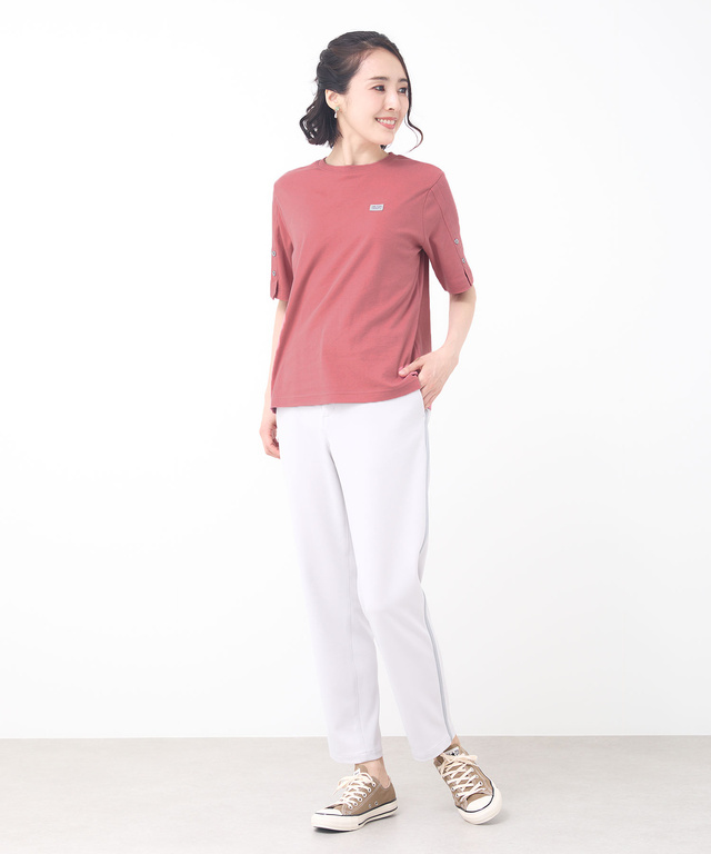スリットスリーブ Tシャツ【接触冷感】