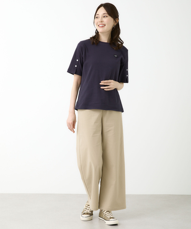 スリットスリーブ Tシャツ【接触冷感】