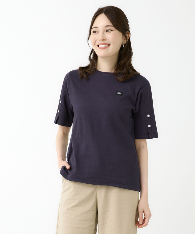 スリットスリーブ Tシャツ【接触冷感】