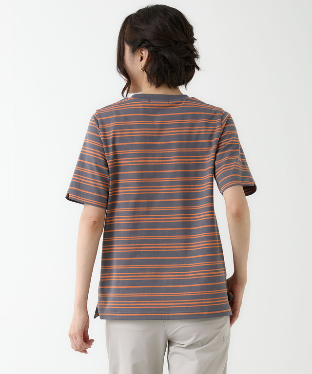 パネルボーダー サイドスリット カットソー