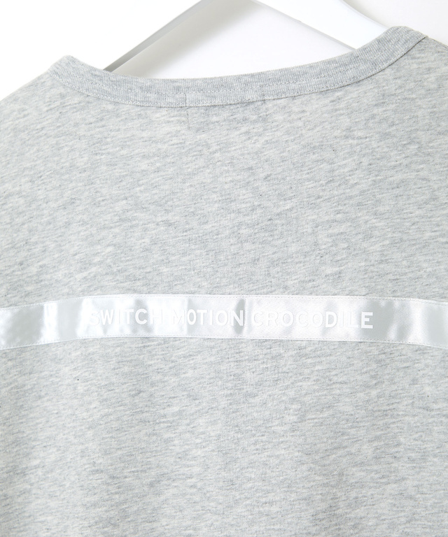 サテンテープ クルーネック カーディガン【吸汗速乾】