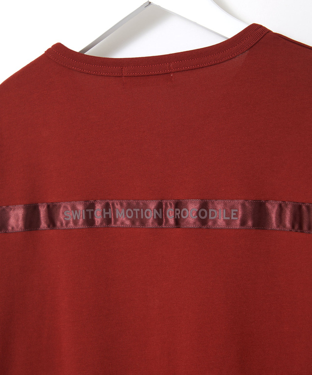 サテンテープ クルーネック カーディガン【吸汗速乾】