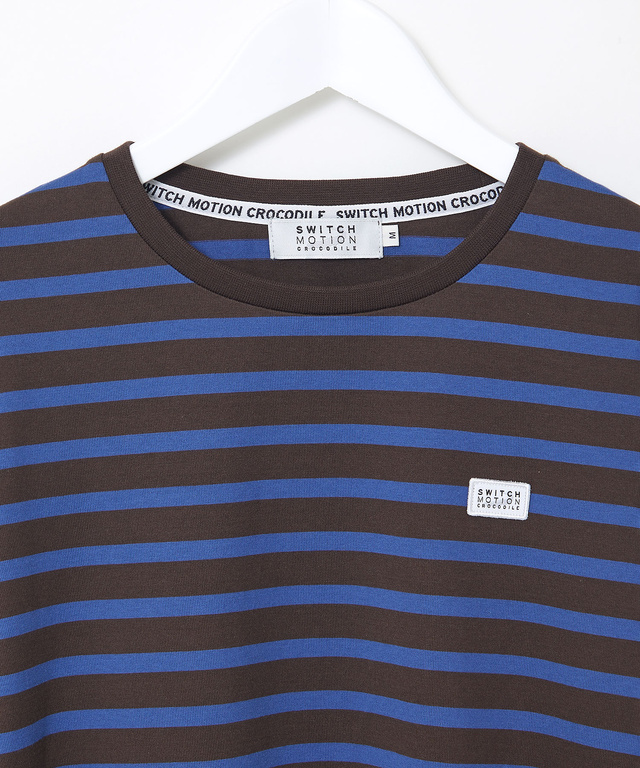 天竺 ボーダー柄 カットソー