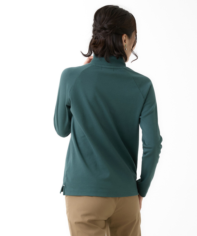 スムース ハイネック カットソー 【ウガンダ オーガニック コットン】