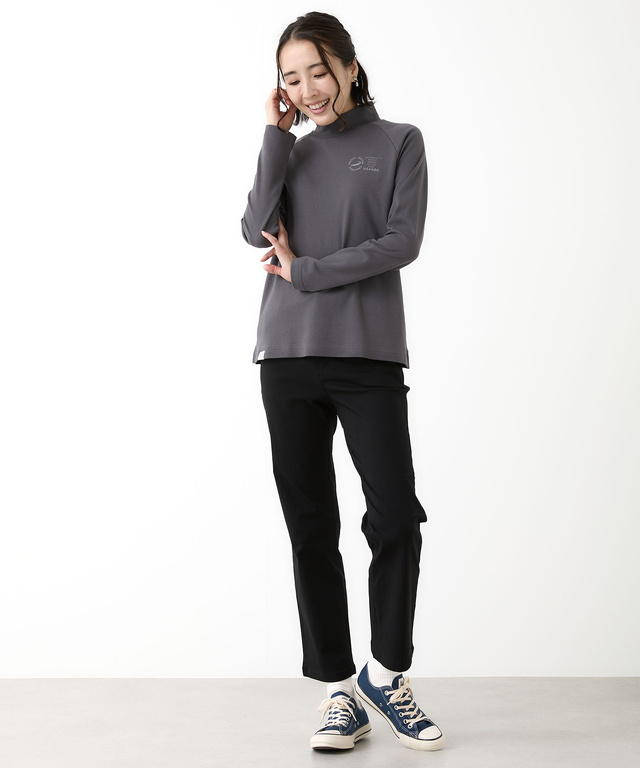 スムース ハイネック カットソー 【ウガンダ オーガニック コットン】