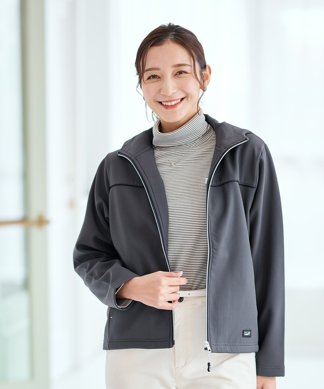 ジャージ素材 フルジップ パーカー
