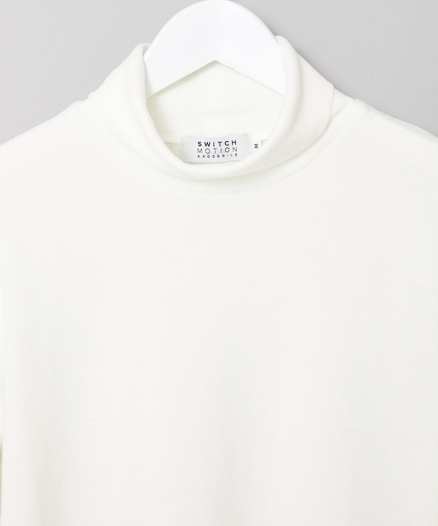 リブ タートルネック カットソー