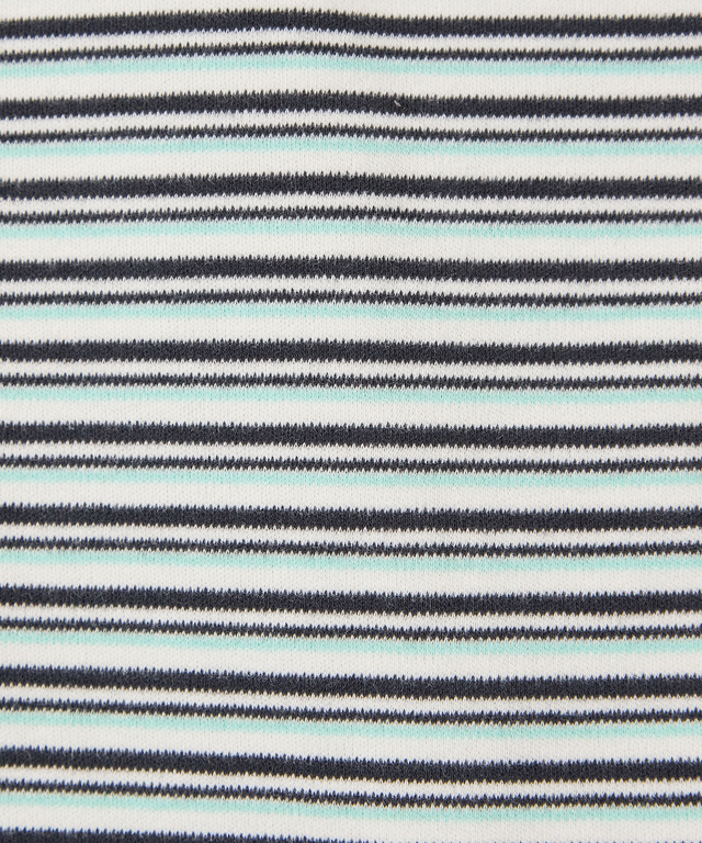 スムース ボーダー タートルネックカットソー