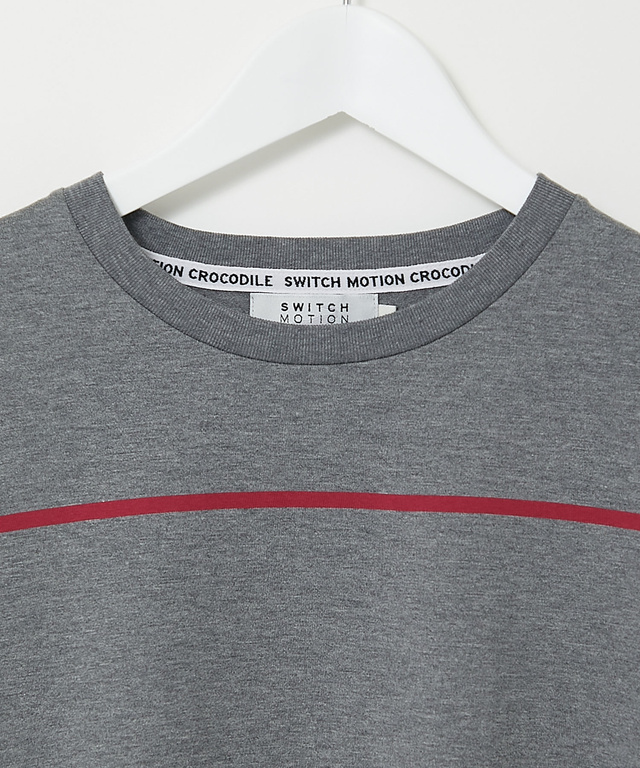 天竺 ボーダー クルーネック カットソー